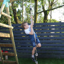 Go Wild 3 in 1 Round Nest Wooden Swing Set With Knotted Rope & Ladder - Titan Toys