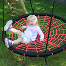 Go Wild 3 in 1 Round Nest Wooden Swing Set With Knotted Rope & Ladder - Titan Toys