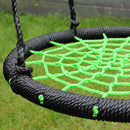 Go Wild Swing Set With 65cm Nest, Climbing Wall , Trapeze & 8ft Slide - Titan Toys