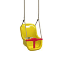 Go Wild Wooden Double Baby Swing Set With Climbing Wall & 6ft Slide - Titan Toys