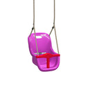 Go Wild Wooden Double Baby Swing Set With Climbing Wall & 6ft Slide - Titan Toys