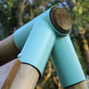 Go Wild Wooden Glider Swing Set With Climbing Wall Plus 8ft Slide - Titan Toys