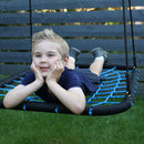 Go Wild Wooden Rectangle Nest Swing Set With Climbing Wall & 6ft Slide - Titan Toys