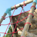 Go Wild Wooden Rectangle Nest Swing Set With Climbing Wall & 8ft Slide - Titan Toys
