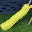 Go Wild Wooden Swing Set With Climbing Wall & 6ft Slide - Titan Toys