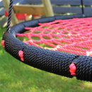 Go Wild Wooden Swing Set With XL Nest, Climbing Wall + 8ft Slide - Titan Toys