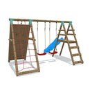 go wild wooden swing set