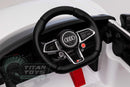 12v Audi R8 Spyder Kids Electric Rid On Car - White - Titan Toys