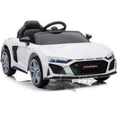12v Audi R8 Spyder Kids Electric Rid On Car - White - Titan Toys