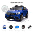 Licensed 12v Mercedes GLC 63s AMG 4WD Kids Ride On Jeep - Blue - Titan Toys