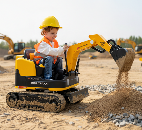 Kids 24v Electric Ride-on Digger