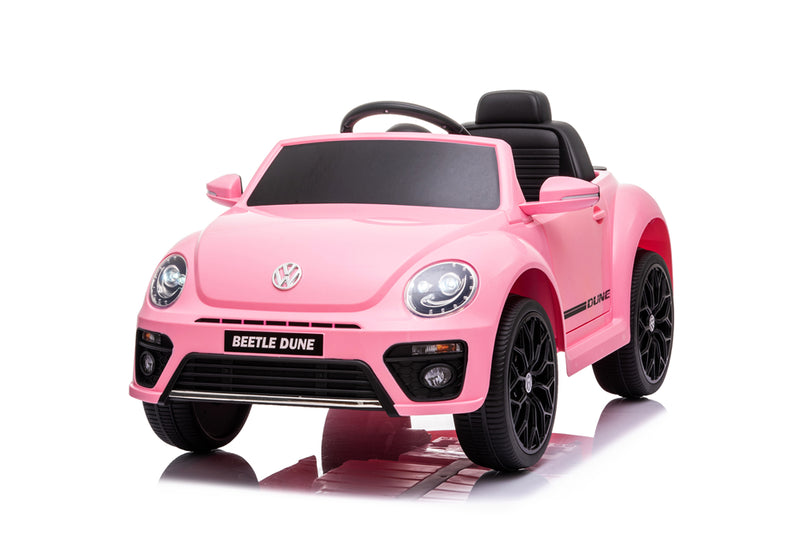 kids pink vw volkswagen beetle ride on car 