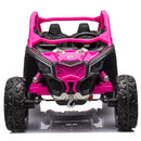 a bright barbie pink 2 seater off road kids electric buggy 