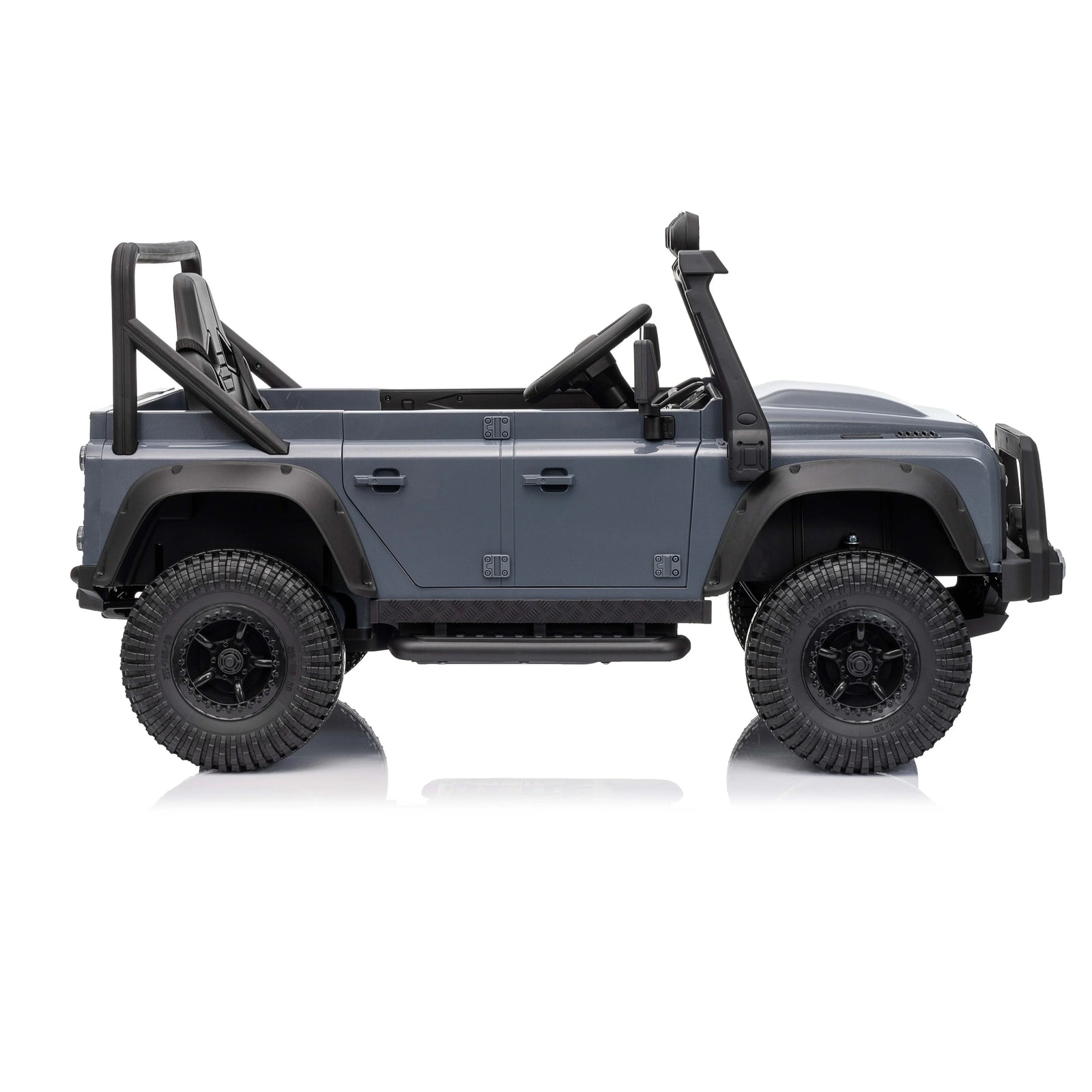 Licensed 24V Land Rover Defender 110 Kids Ride-On - Grey Jeep