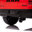 Red Ram truck bumper with '4x4' and 'RAM' branding on a white background