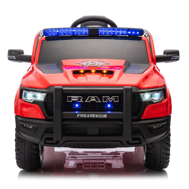 a red fire rescue truck for kids to drive 