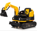 24v kids ride on Yellow and black toy excavator 