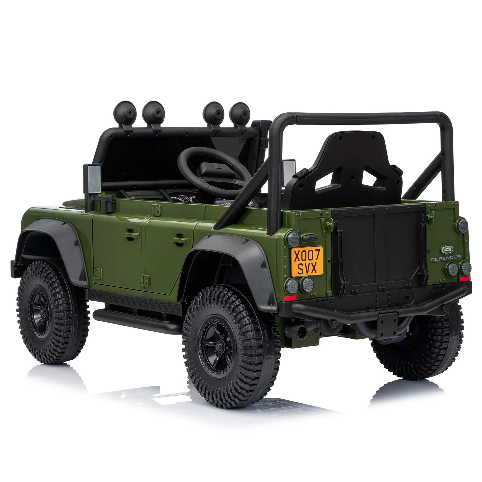 Licensed 24V Land Rover Defender 110 Kids Ride-On - Grey Jeep