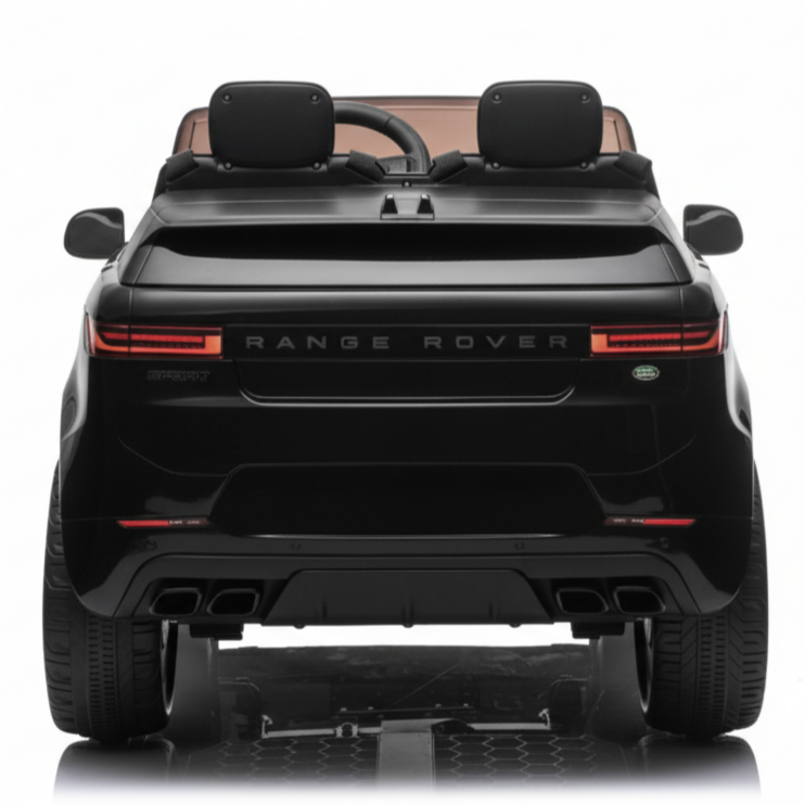 a black new 2025 range rover sport for kids to drive. comes with parent remote control 