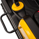 a yellow excavator construction truck with arm and bucket