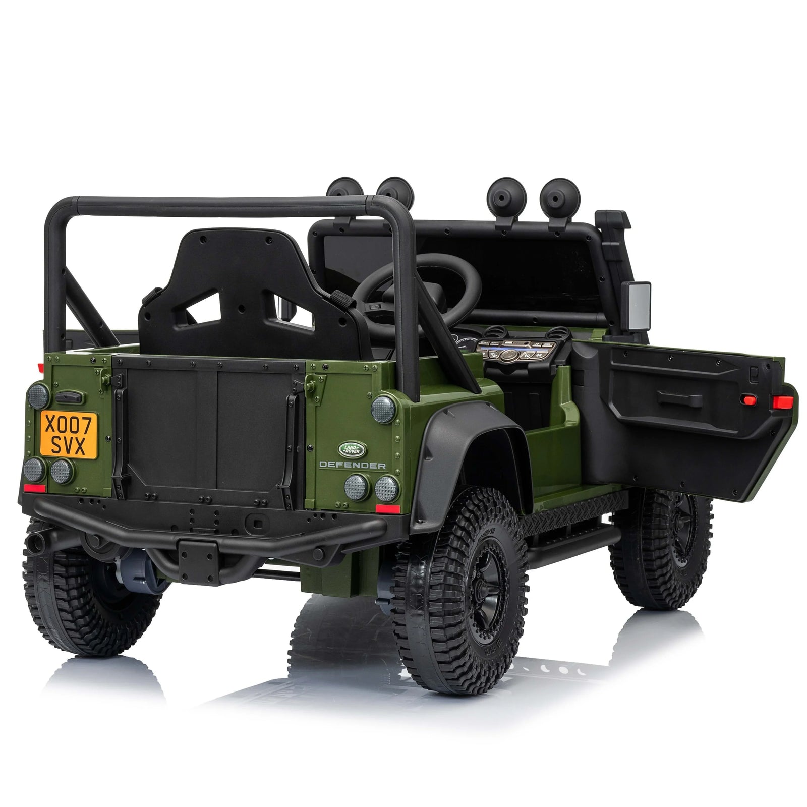 Licensed 24V Land Rover Defender 110 Kids Ride-On - Grey Jeep