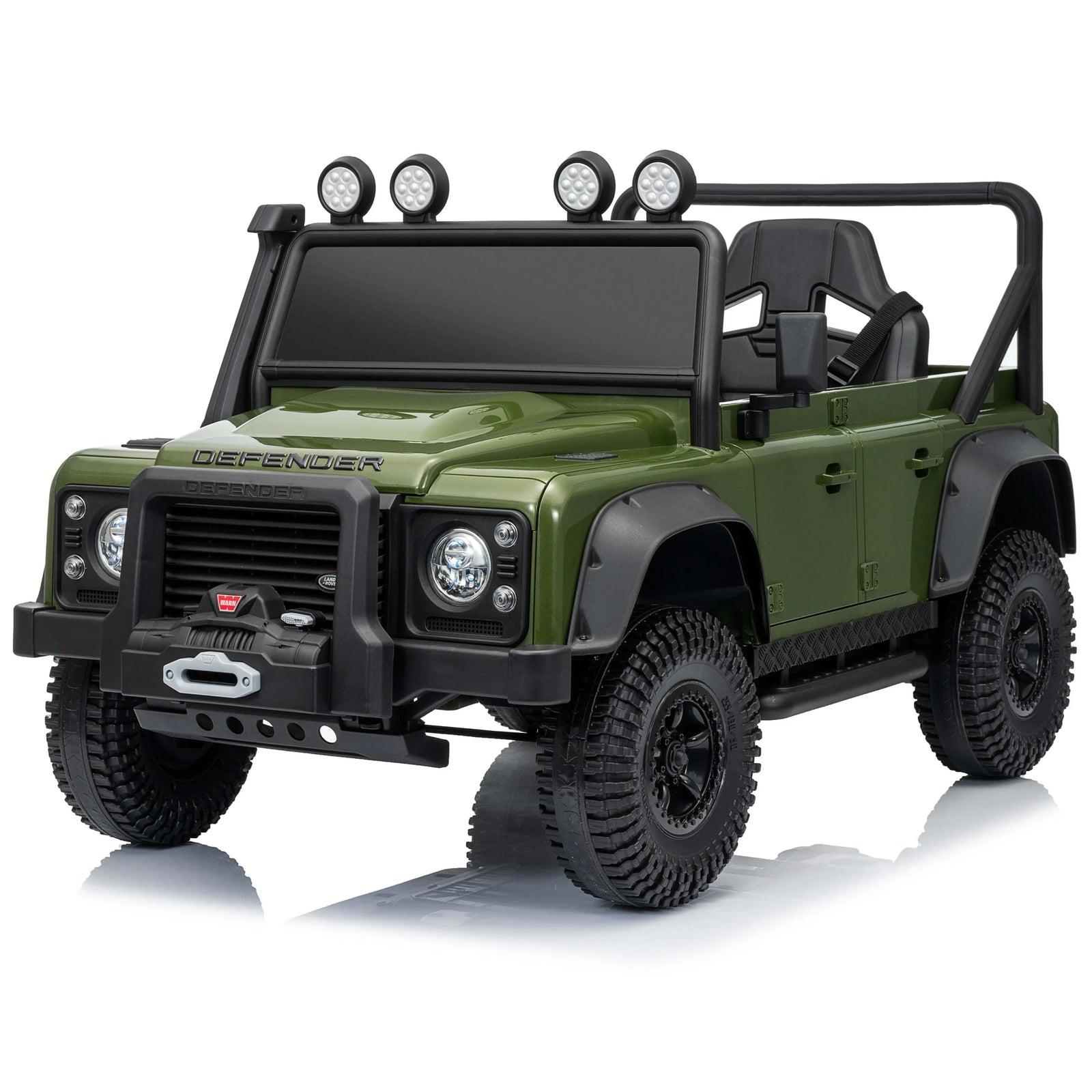 Licensed 24V Land Rover Defender 110 Kids Ride-On - Grey Jeep