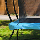 7x10 foot trampoline  with access ladder and safety net 