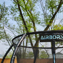 8 foot trampoline in black with free access ladder