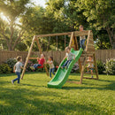 Go Wild Swing Peak Double Swing With 8ft Slide