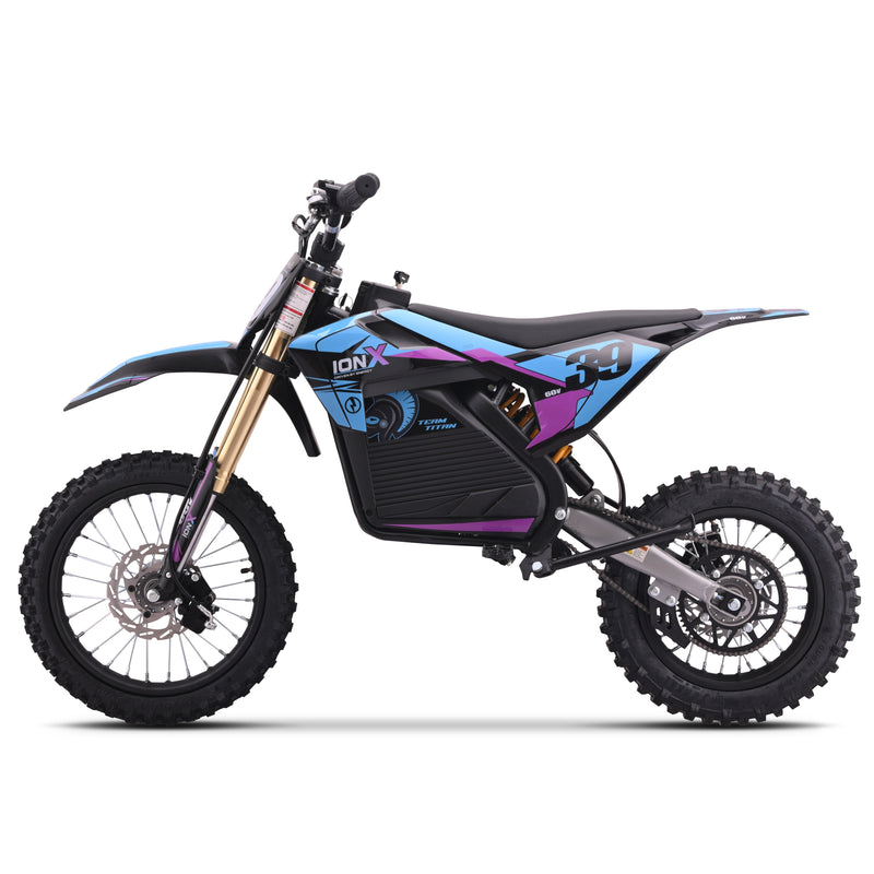 Ion X 2000w 60v Lithium Brushless Electric Dirt Bike  14/12