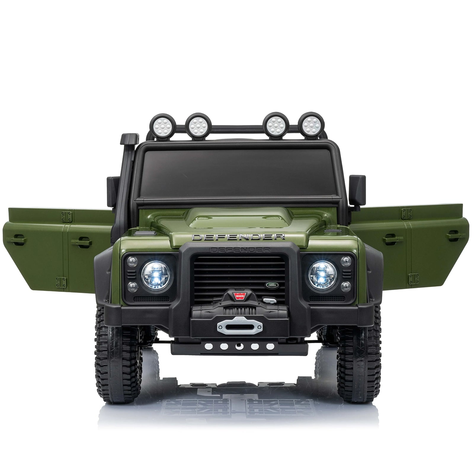 Licensed 24V Land Rover Defender 110 Kids Ride-On - Grey Jeep