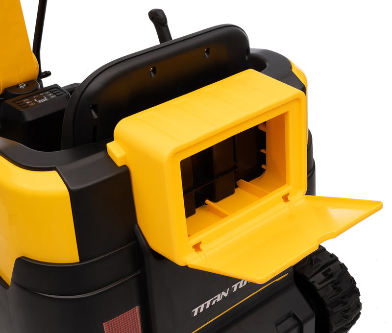 a yellow jcb excavator digger with grab arm