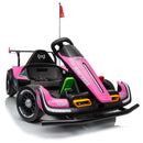 pink electric drift go kart with 24v battery 