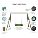 Go Wild 120cm Round Nest Swing Set - Titan Toys 