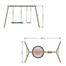 Go Wild 120cm Round Nest with Swing Seat - Titan Toys 