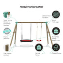 Go Wild 120cm Round Nest with Swing Seat - Titan Toys 