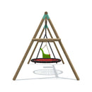 Go Wild 120cm Round Nest Wooden Swing Set with Baby Seat - Titan Toys 