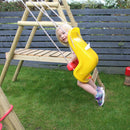 Go Wild 120cm Round Nest Wooden Swing Set with Baby Seat - Titan Toys 