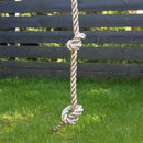 Go Wild 3 in 1 Round Nest Wooden Swing Set With Knotted Rope & Ladder - Titan Toys 