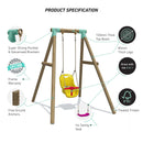 Go Wild Grow With Me 2 in 1 Wooden Swing Set - Titan Toys 