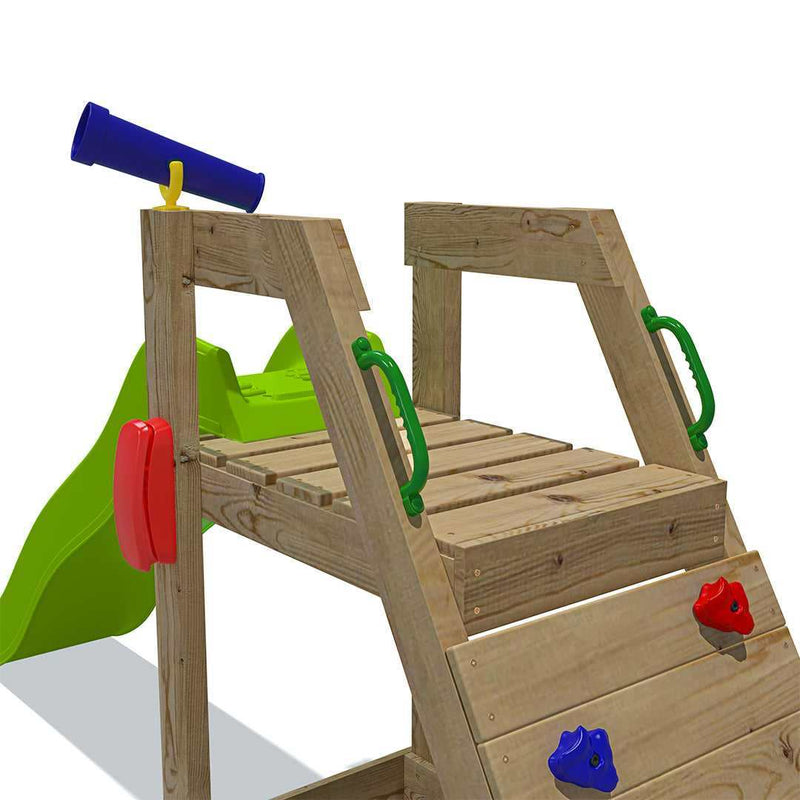 Go Wild Kids 6ft Freestanding Climb & Slide With Platform & Telescope - Titan Toys 