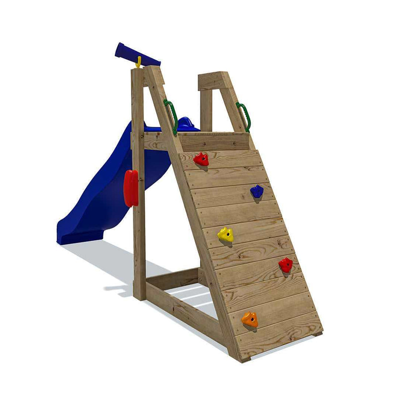 Go Wild Kids 8ft Freestanding Climb & Slide With Platform & Telescope - Titan Toys 