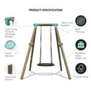 Go Wild Kids Wooden 65cm Nest Swing Set - Titan Toys 