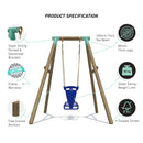 Go Wild Kids Wooden Glider Swing Set - Titan Toys 