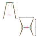 Go Wild Kids Wooden Swing Set - Titan Toys 