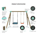 Go Wild Rectangle Nest & Swing Set - Titan Toys 
