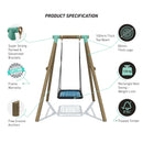 Go Wild Rectangle Nest Wooden Swing Set - Titan Toys 