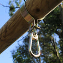 Go Wild Swing Set With 65cm Nest, Climbing Wall , Trapeze & 8ft Slide - Titan Toys 