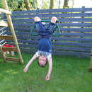 Go Wild Swing Set With 65cm Nest, Climbing Wall , Trapeze & 8ft Slide - Titan Toys 