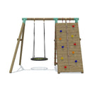 Go Wild Wooden Climber & 65cm Nest Swing Set - Titan Toys 